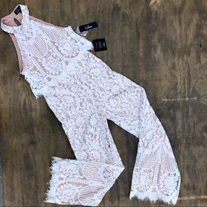 Lulu’s white lace jumpsuit